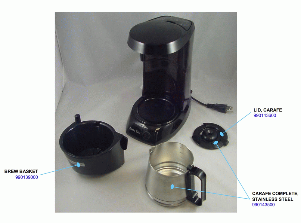 Diagram Diagram and Parts List for HDC500C-UK  Hamilton Beach Coffee Maker